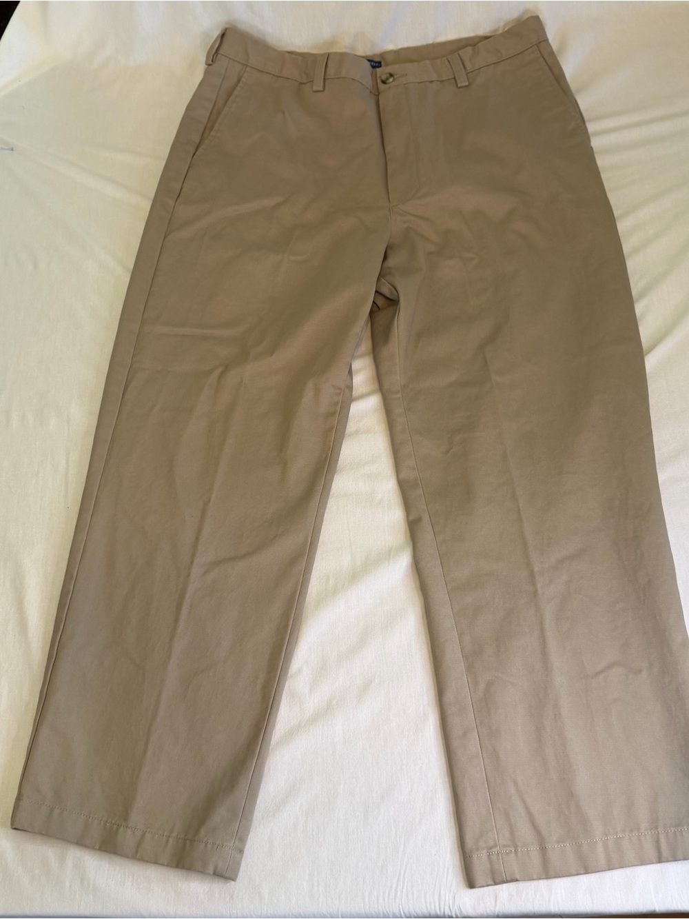 Falls Creek Men's Khaki Flat-Front Chino Pants